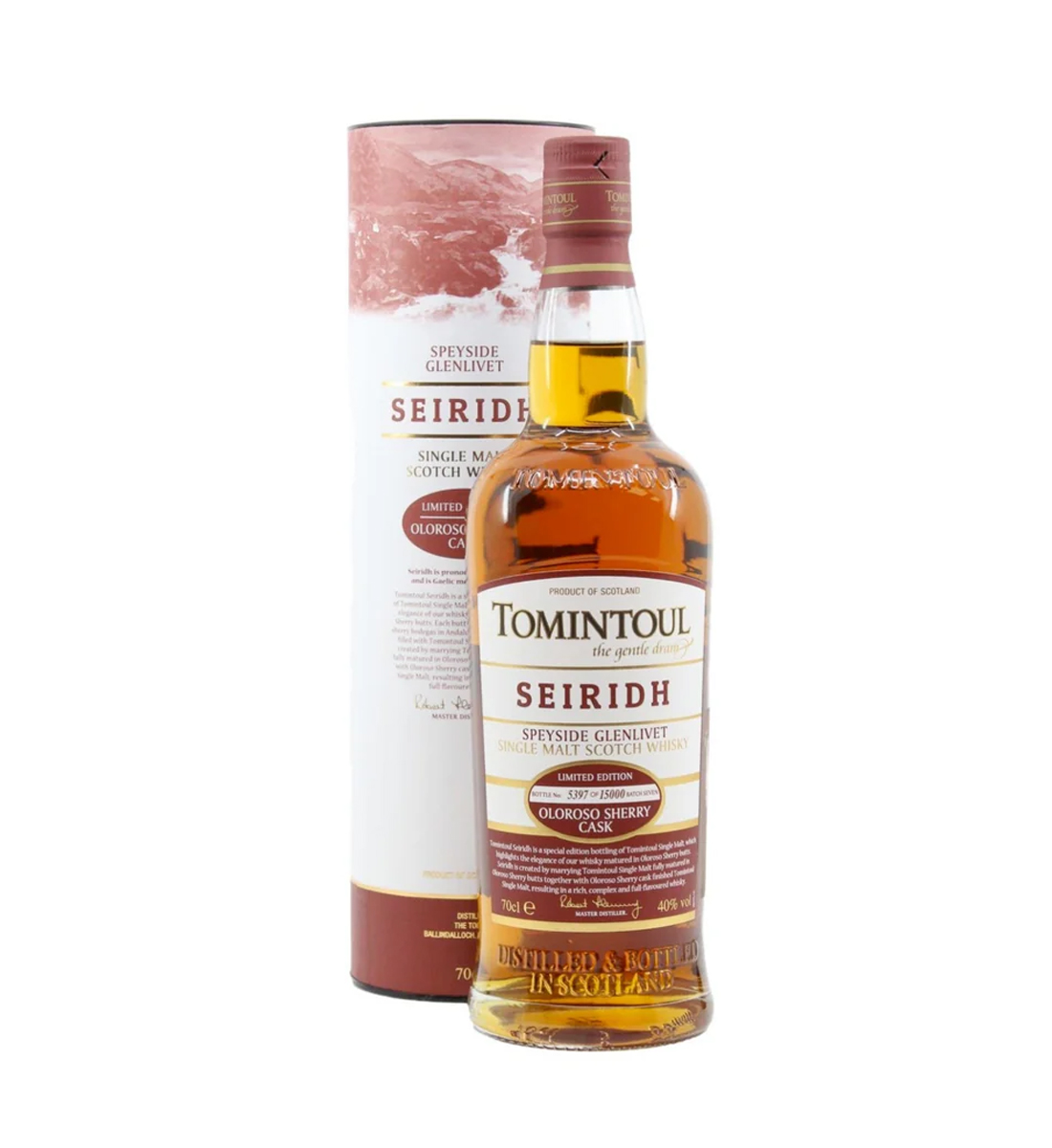 Tomintoul Seiridh Oloroso Sherry Cask Finish Speyside Single Malt Scotch Whisky 0.7L